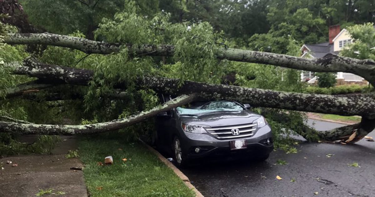 Two Dead In Severe Storms In Carolinas As Tens Of Thousands Lose Power   200523 Charlotte Storm Damage Al 0933 