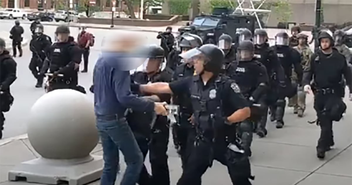 Buffalo police pushed an old man — but said he tripped. Because police lie.