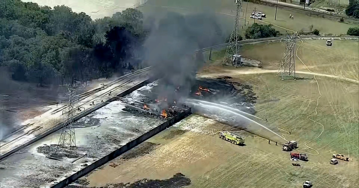 Massive fire engulfs plastics factory near Dallas, could burn for days