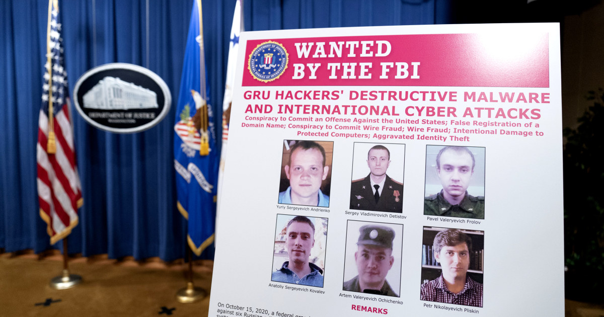 U.S. charges Russian military hackers with attacking American companies, targeting foreign elections