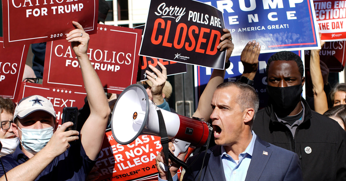 Trump campaign presses legal challenges as swing states count away