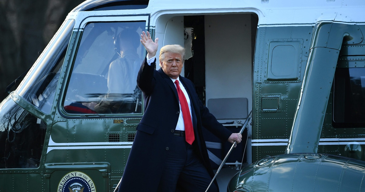 Trump departs Washington in final hours as president, travels to Florida