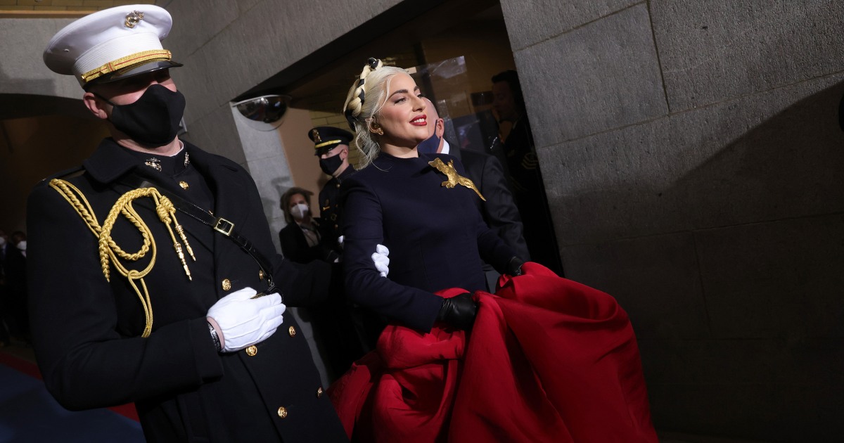 Lady Gaga performs the national anthem