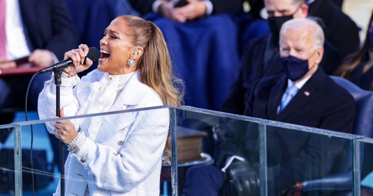Jennifer Lopez gives moving rendition of 'This Land Is Your Land' at inauguration