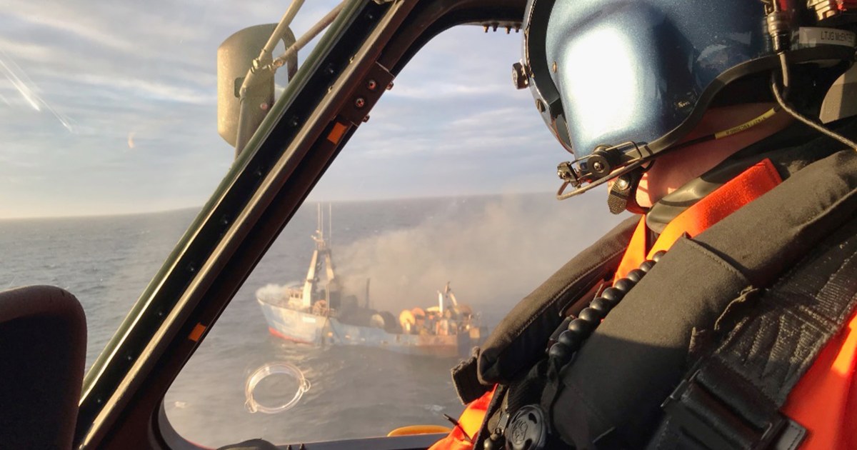Coast Guard rescues five fishermen from burning boat near Cape Cod