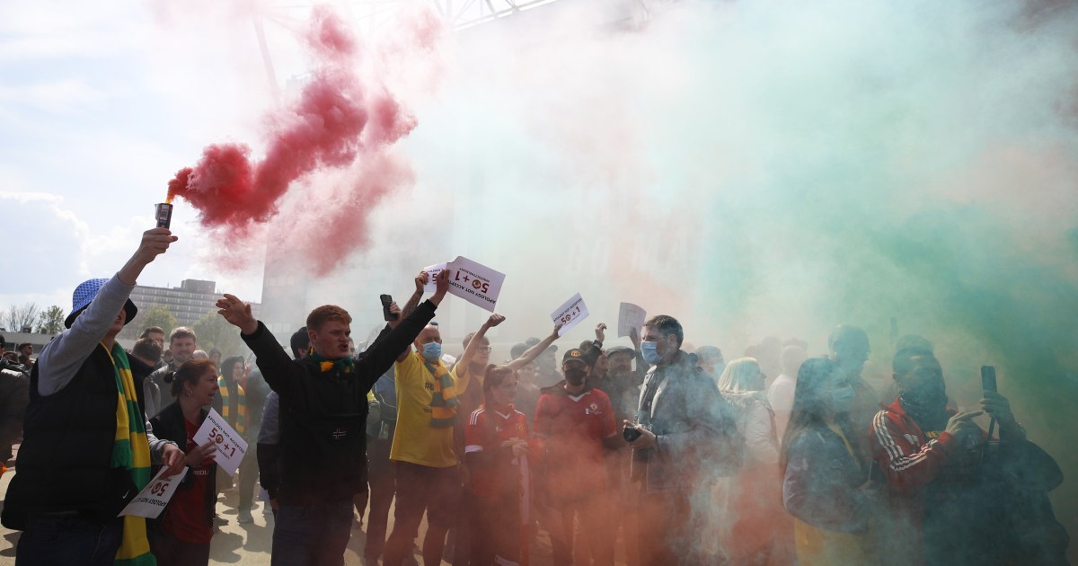 Manchester United fans storm stadium in protest of U.S. owners before