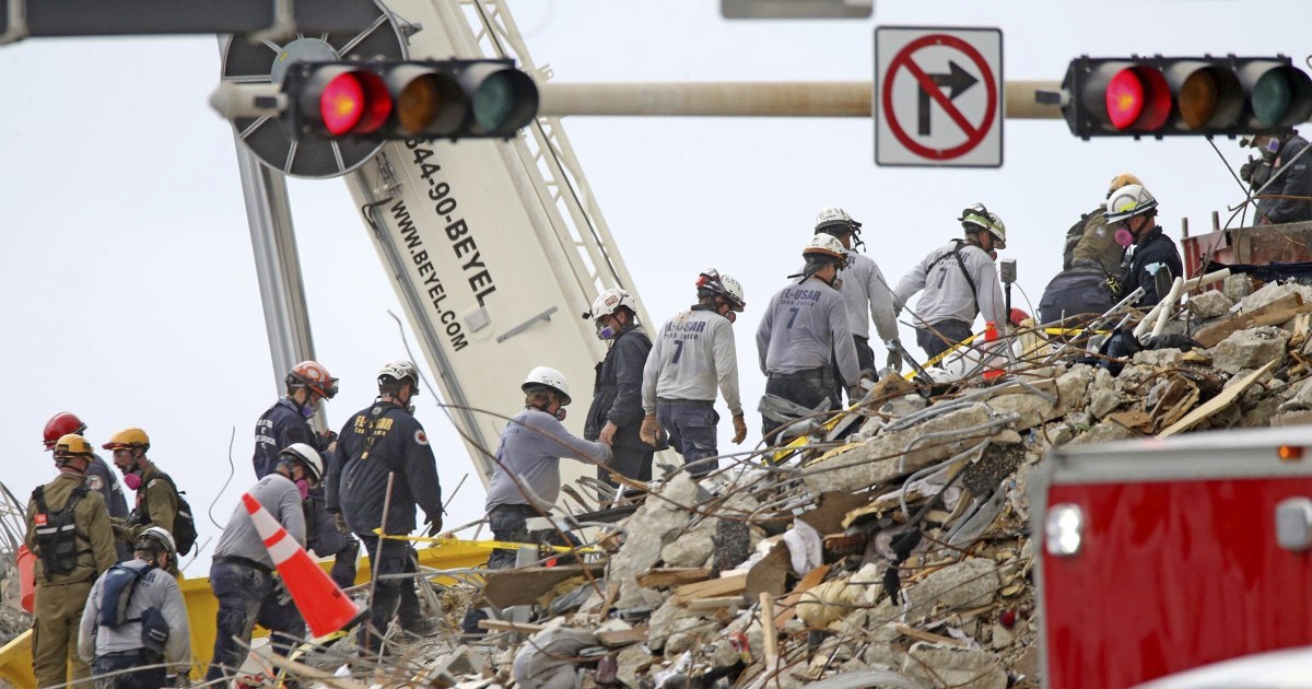 4 more bodies found in Miami condo rubble; death toll up to 16 - NBC News