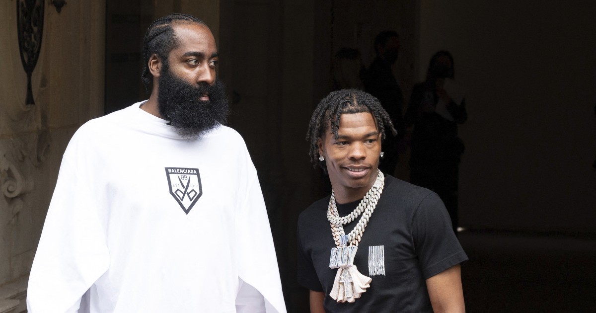 James Harden Drips-And-Rolls With Lil Baby At Paris Fashion Week