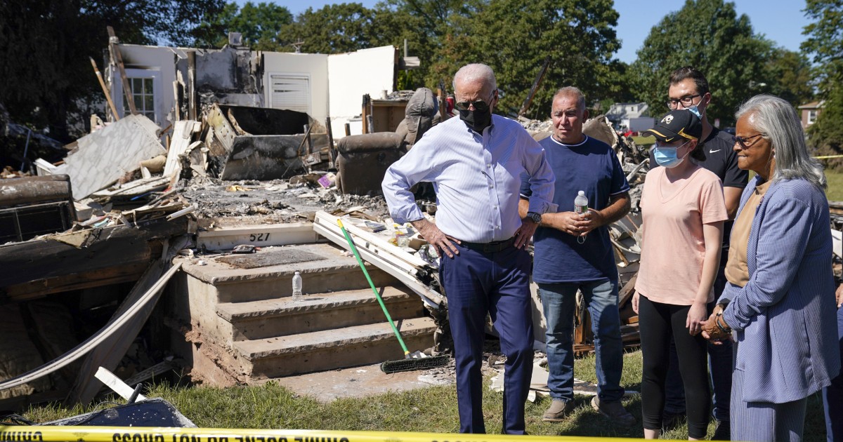 Biden tours Hurricane Ida damage in New York and New Jersey