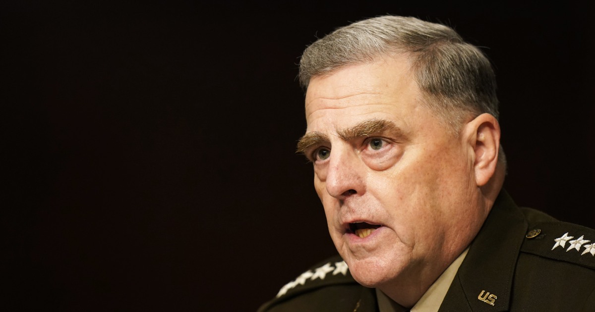 Gen. Milley says he wasn’t trying to undermine Trump in China call – NBC News