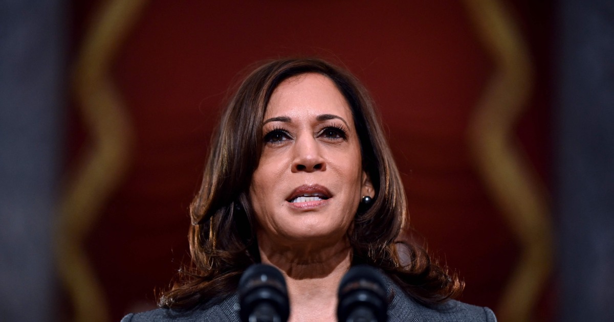 Harris says Biden took 'courageous step' in voting rights speech