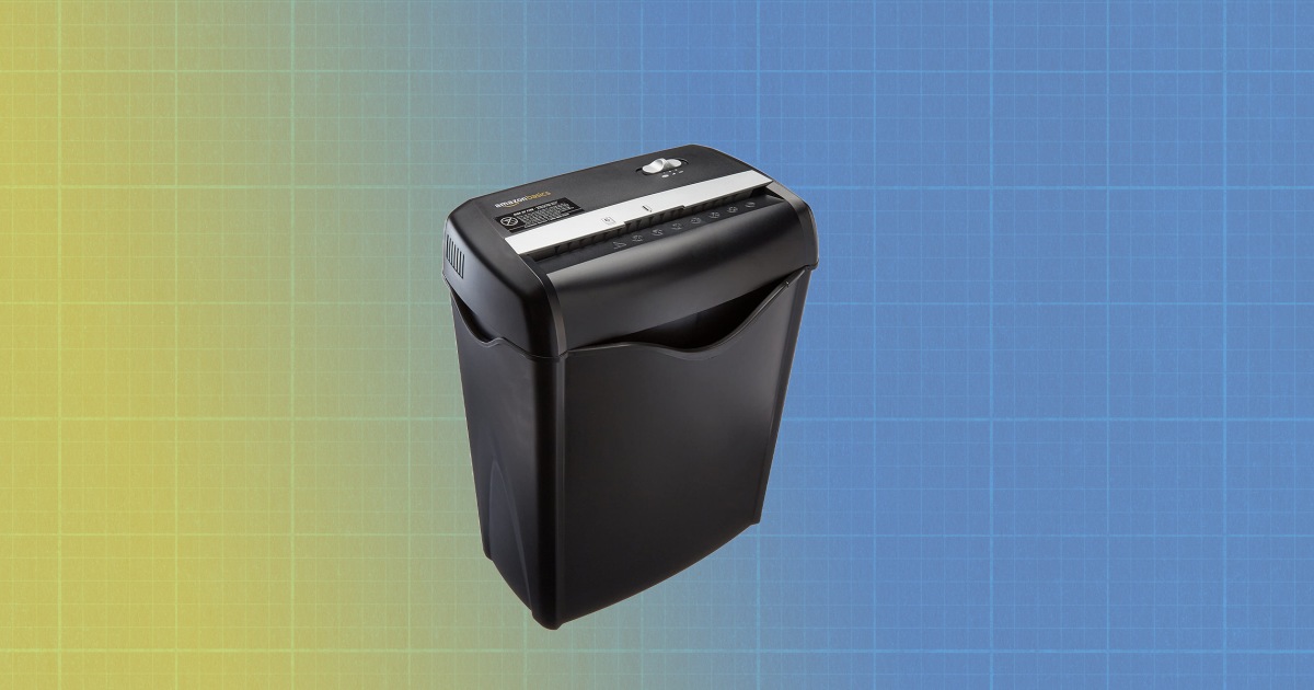 This Basics 6-sheet crosscut paper shredder is my go-to