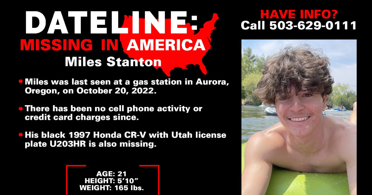 Mother looking for answers in mysterious disappearance of Oregon man Miles Stanton