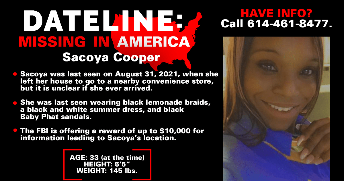 Police Suspect Foul Play In August 2021 Disappearance Of Columbus Ohio Woman Sacoya Cooper 1152