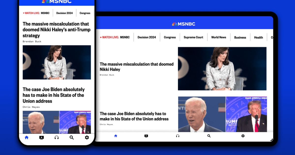 MSNBC App: Watch Videos, Stream Live Audio And Read Perspectives From ...