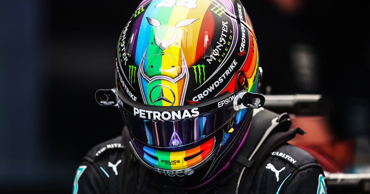 Une star de la Formule 1 porte un casque LGBTQ Pride au Grand Prix du ...