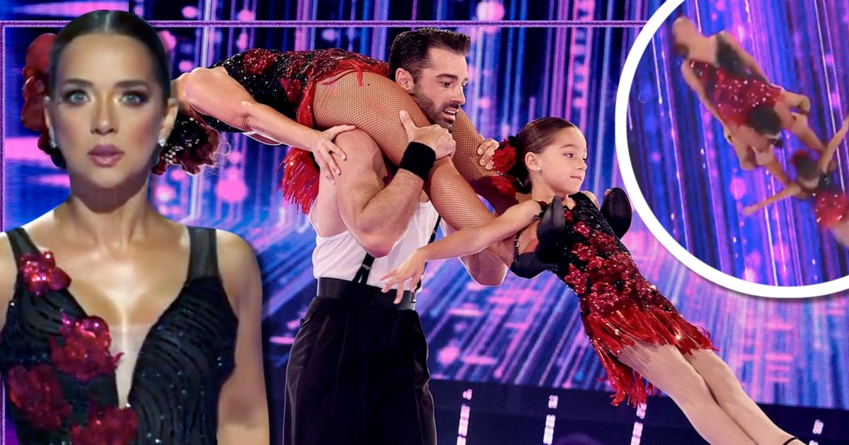 Alaïa y su increíble acrobacia se roban el show en pleno baile de Adamari  López y Toni Costa