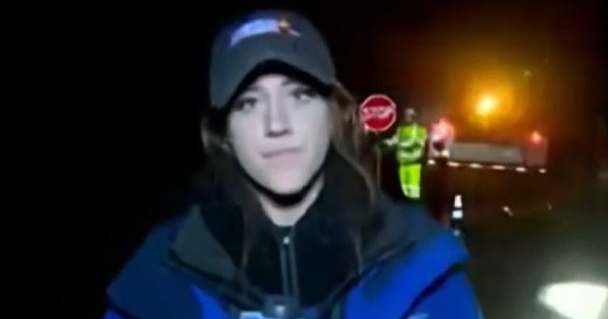TV reporter struck by car during live broadcast gracefully rebounds to finish shot