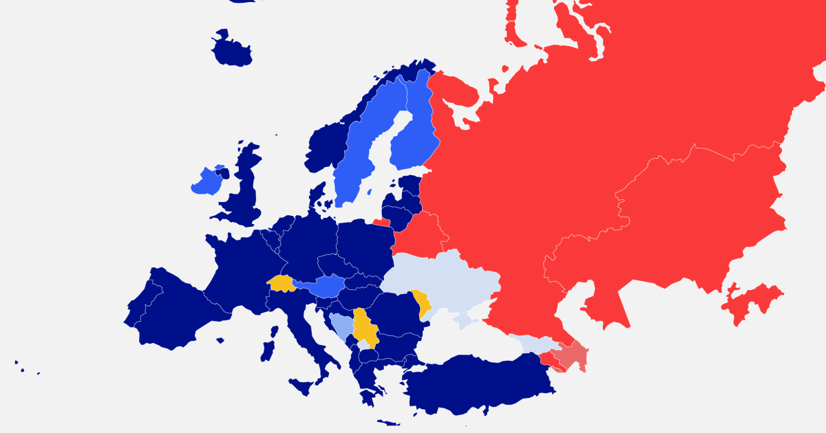 Map: A neutral Ukraine would have company in Europe