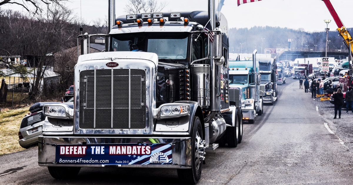Trucker convoy' drives laps around D.C. Beltway