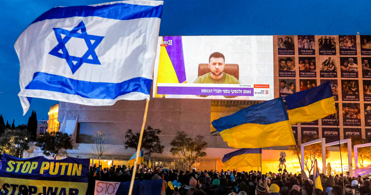 Zelenskyy calls on Israel for stronger opposition to Russia, compares invasion to Holocaust