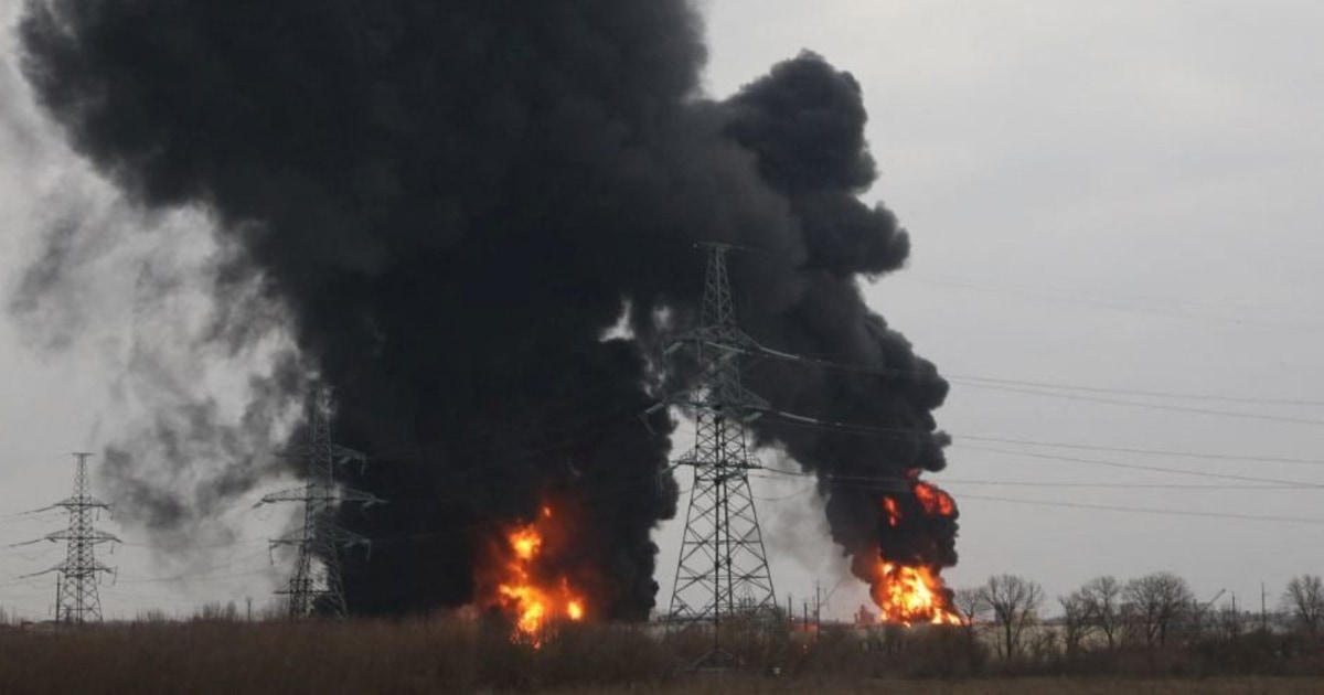 Russia blames Ukrainian airstrike for gas depot blast