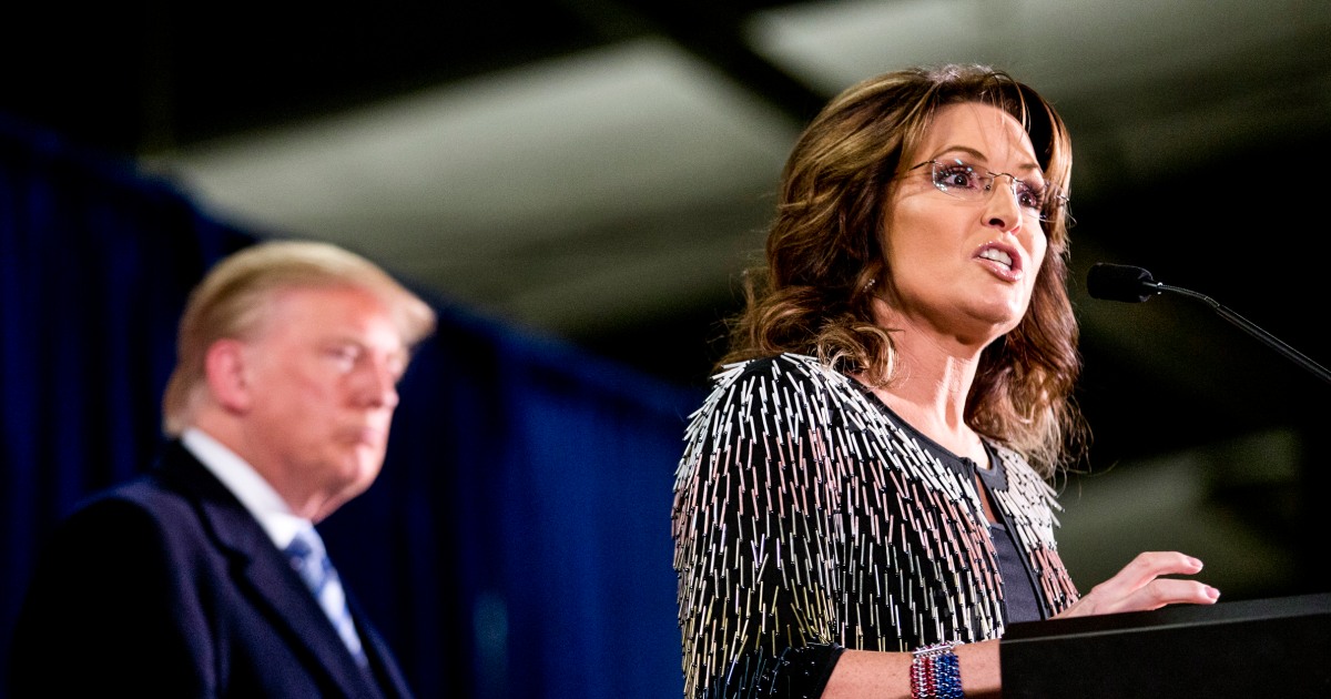 Trump backs Sarah Palin's bid for Congress