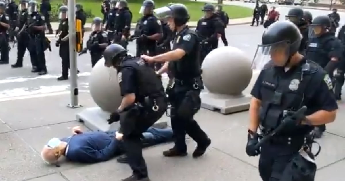 Buffalo officers cleared up wrongdoing after pushing protester, 75, to the ground
