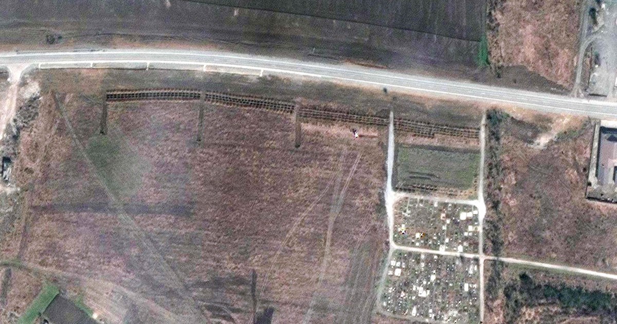 Satellite imagery points to mass grave site near besieged Mariupol