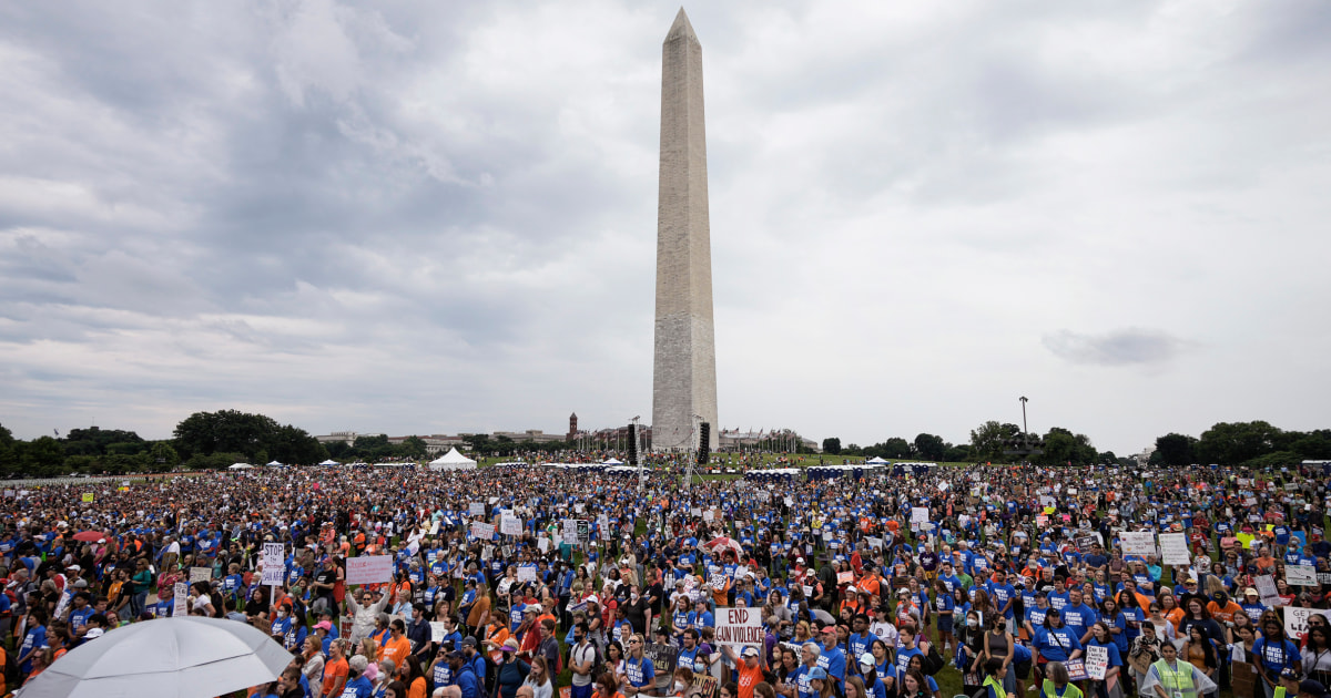 March For Our Lives Protests Against Gun Violence Sweep Nation Following Hundreds Of Mass 