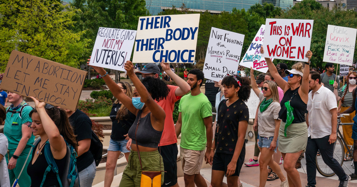Is the phrase ‘ladies’ being erased from the abortion rights motion?