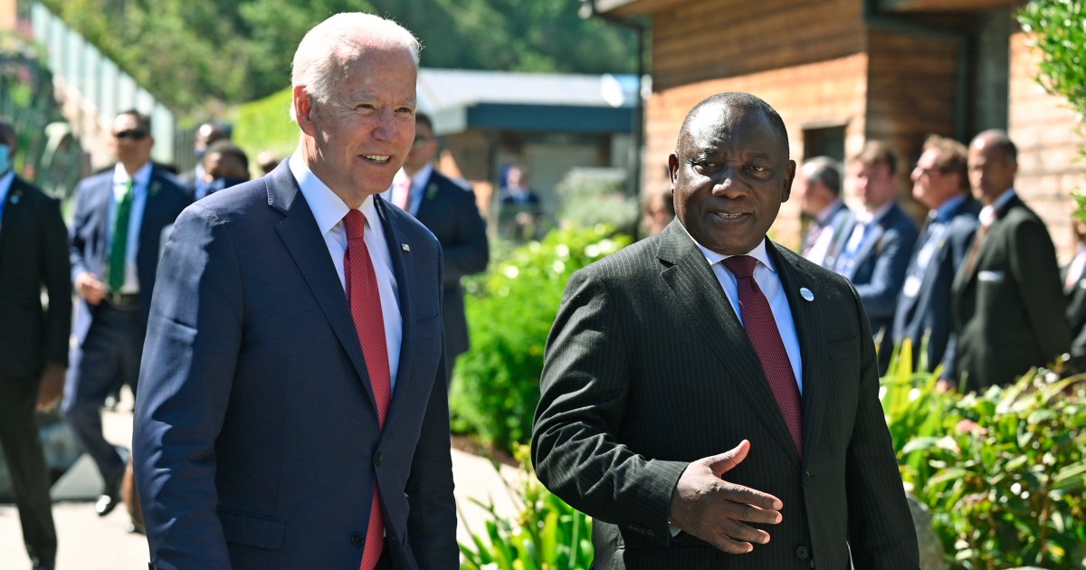 Biden to discuss Ukraine war with South African President Ramaphosa