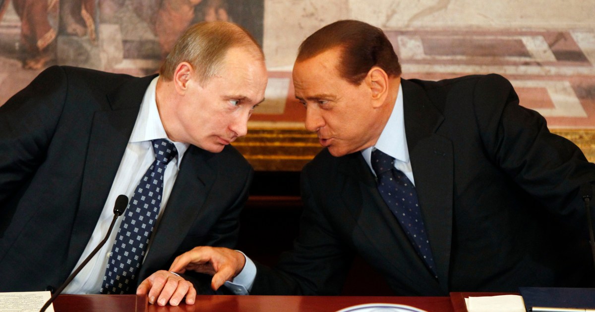 L’italiano Berlusconi afferma di aver scambiato alcolici e “dolci messaggi” con Putin