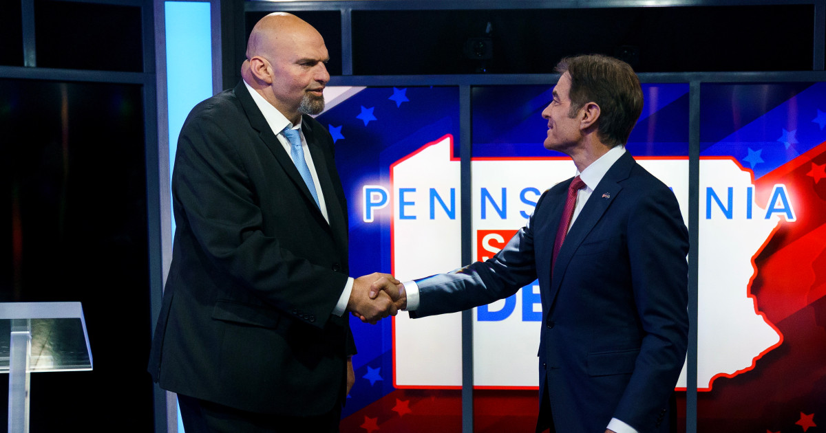 Así fue el debate clave en Pennsylvania entre Fetterman y Oz