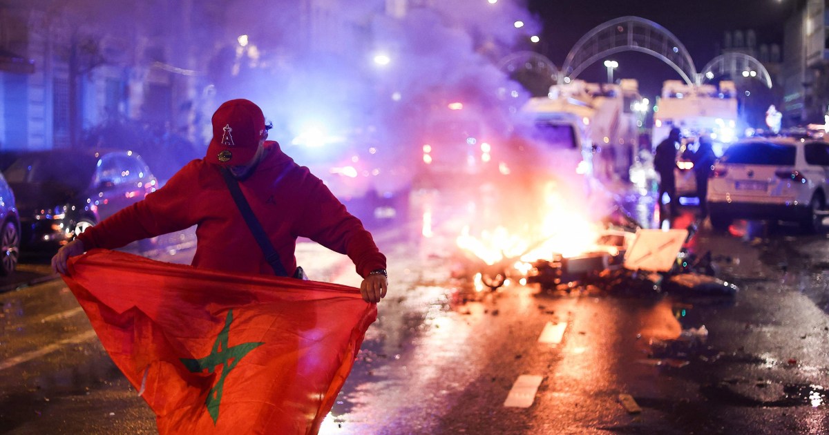 Bruselas ve disturbios después de que Marruecos venciera a Bélgica en la Copa del Mundo