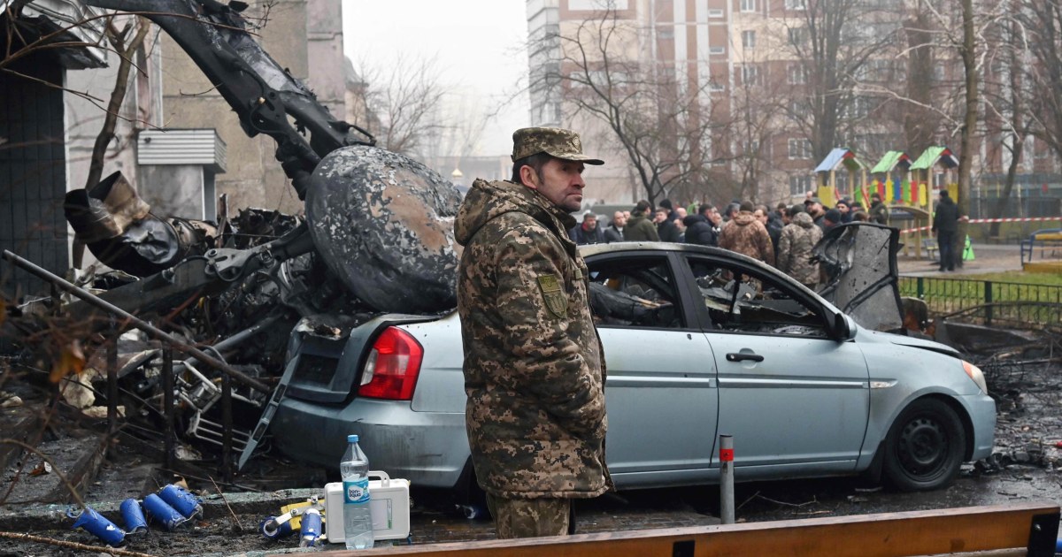 Helicopter crash near Kyiv kindergarten kills at least 18, including Ukraine’s interior minister