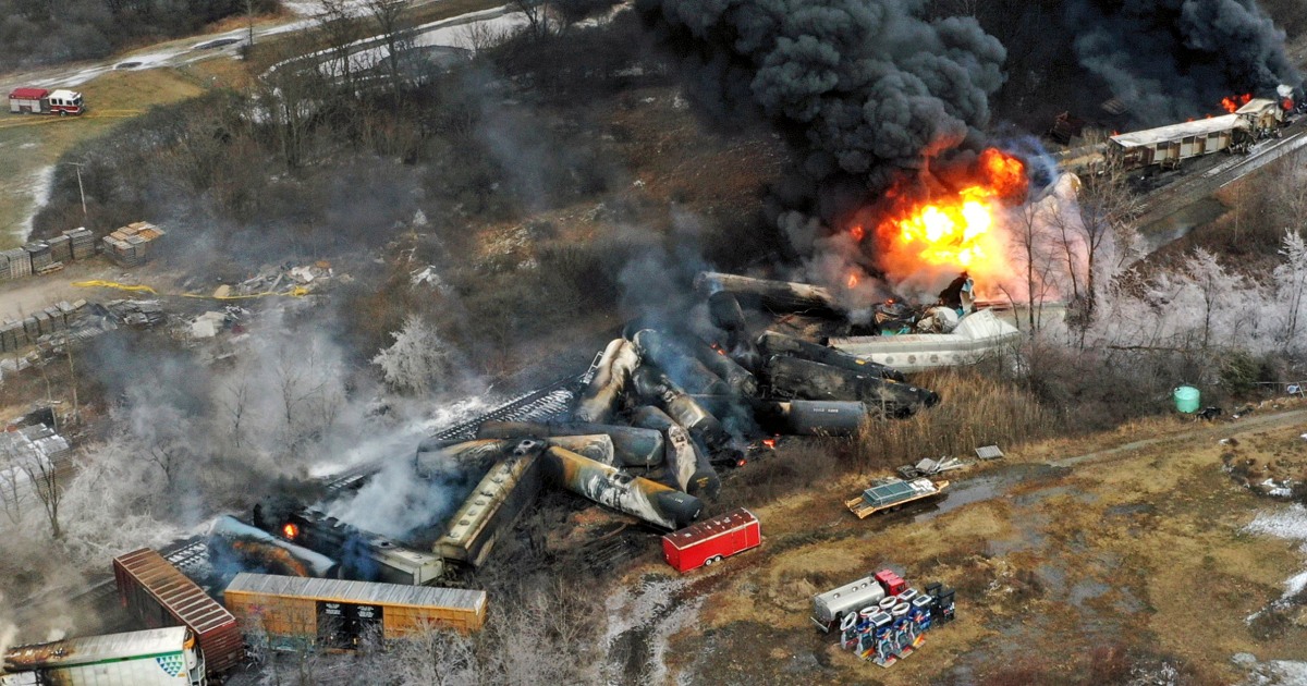 Residents allowed to return after fiery Ohio train derailment