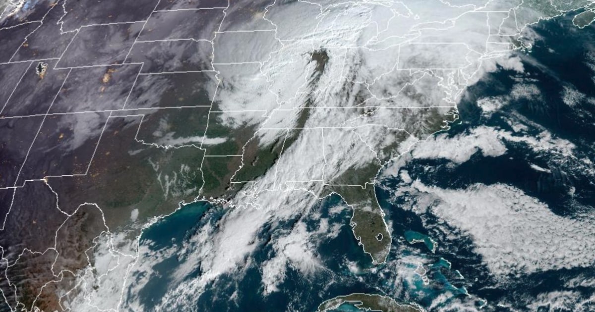 Sprawling storm brings snow, rain and high winds to millions in the eastern U.S.