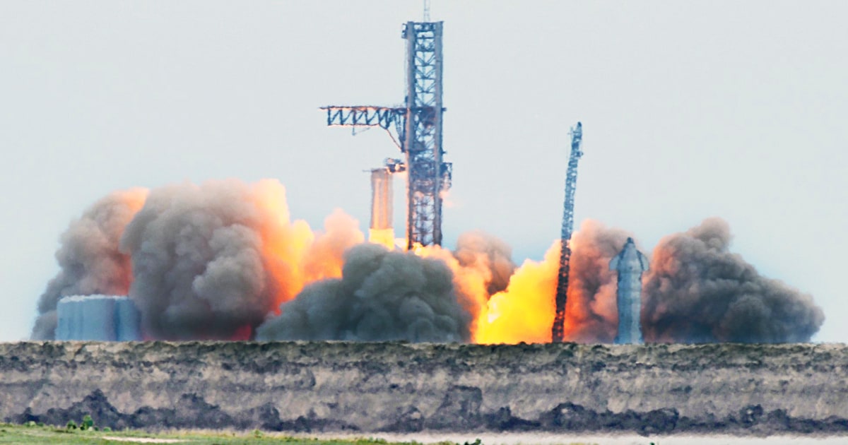 SpaceX ignites giant Starship rocket in crucial pad test