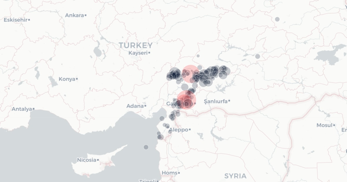 Turkey Earthquake Map See All Of The Aftershocks