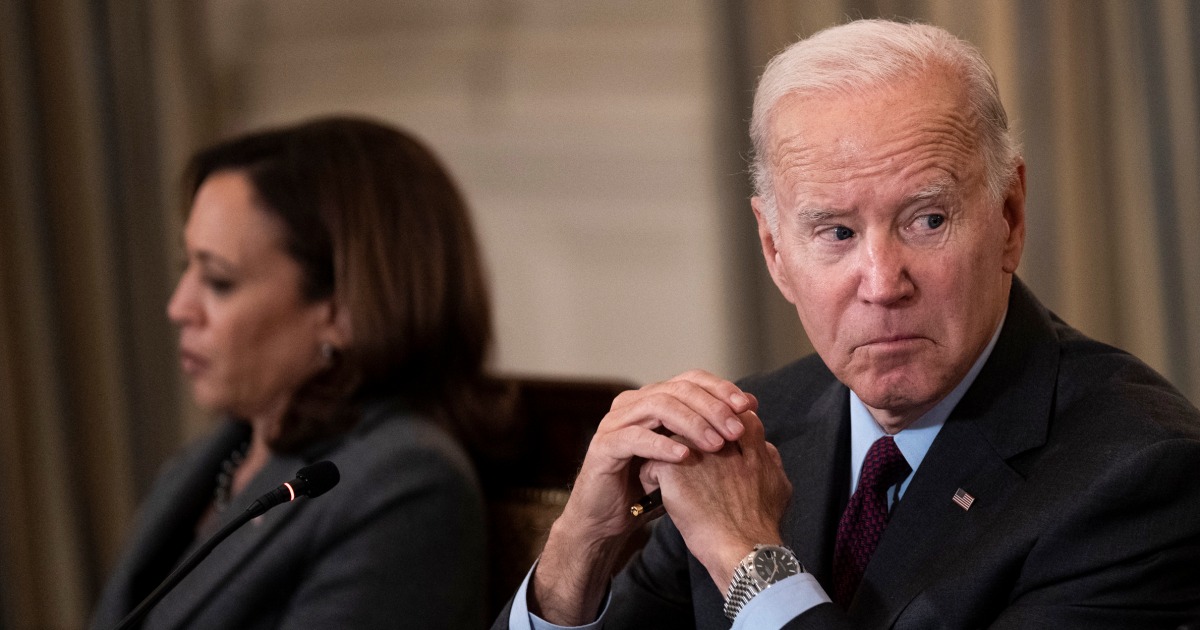New poll finds stagnant Biden job rating, low Harris approval