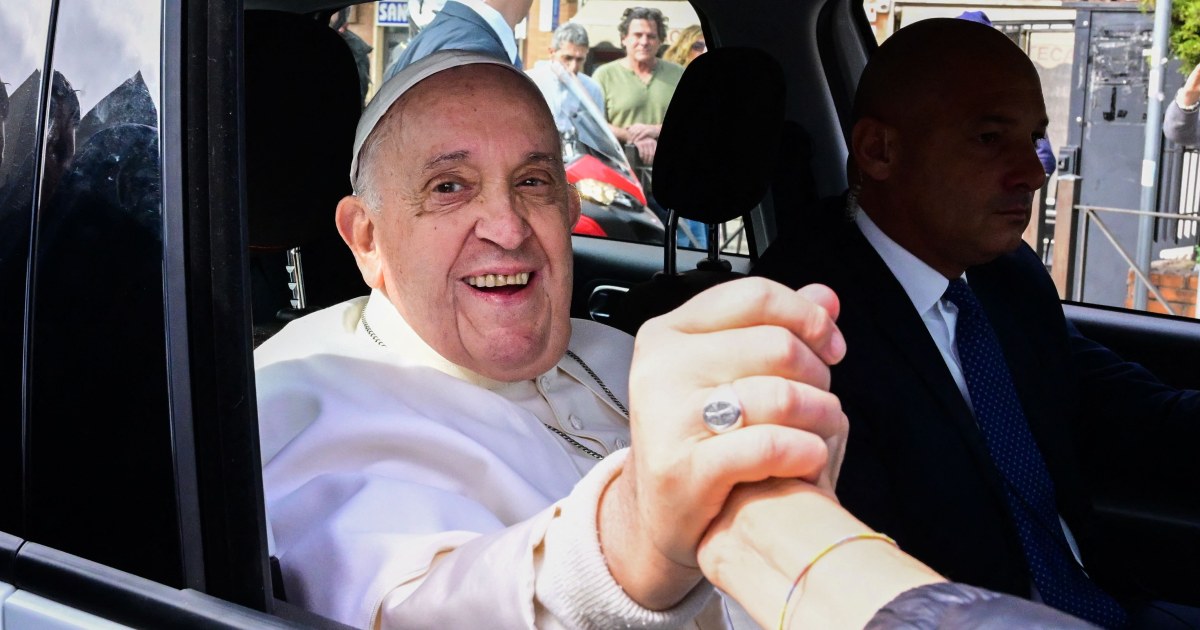 ‘I’m still alive,’ Pope Francis quips as he leaves hospital