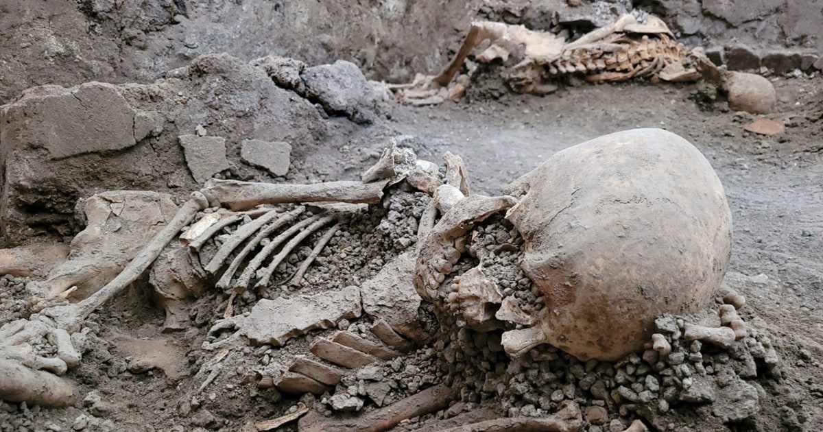 Skeletons found in Pompeii point to deadly Vesuvius earthquake