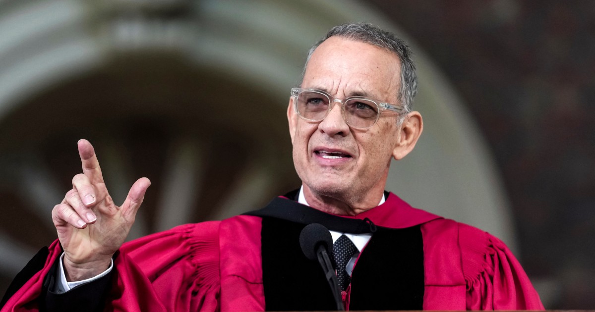 Tom Hanks delivers commencement speech at Harvard ‘The truth is sacred’