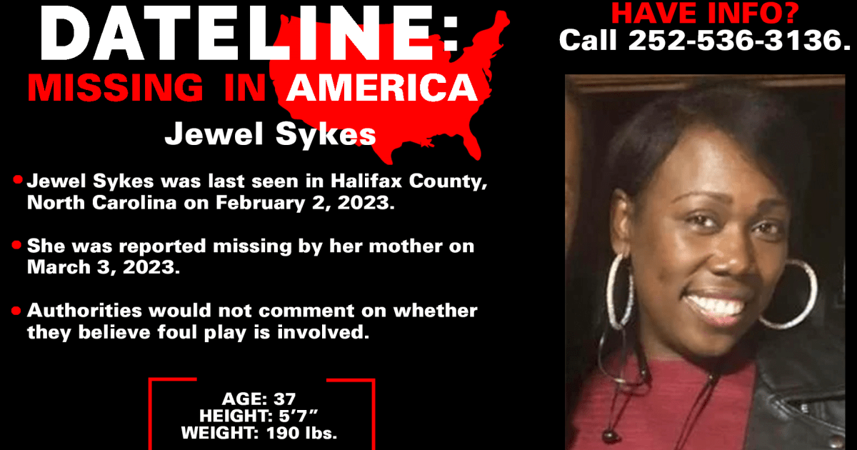 Family looking for answers in February disappearance of North Carolina mother of three, Jewel Sykes