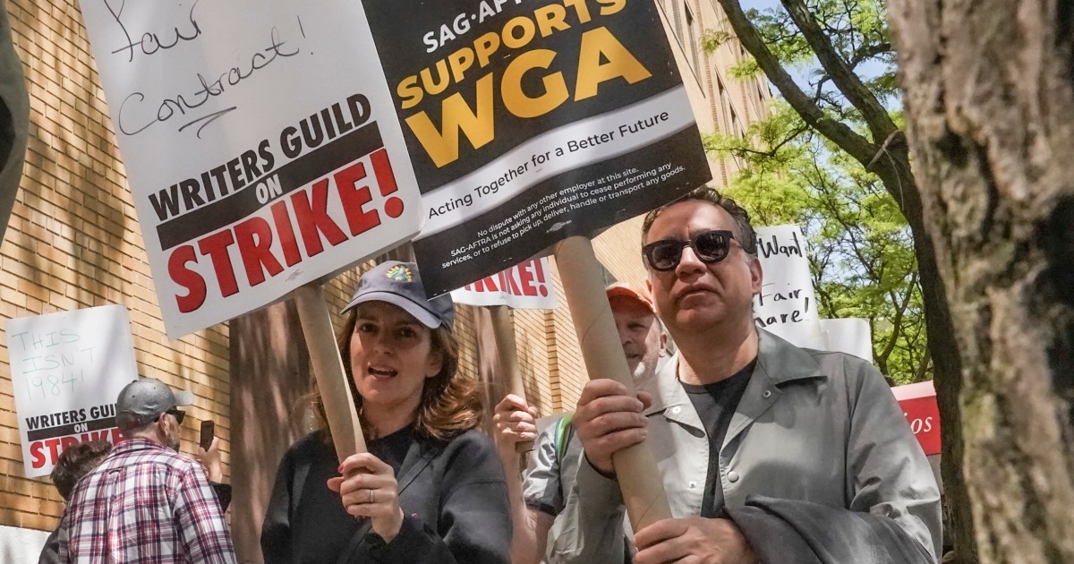 Hollywood actors union votes to strike if talks fail as writers walkout continues