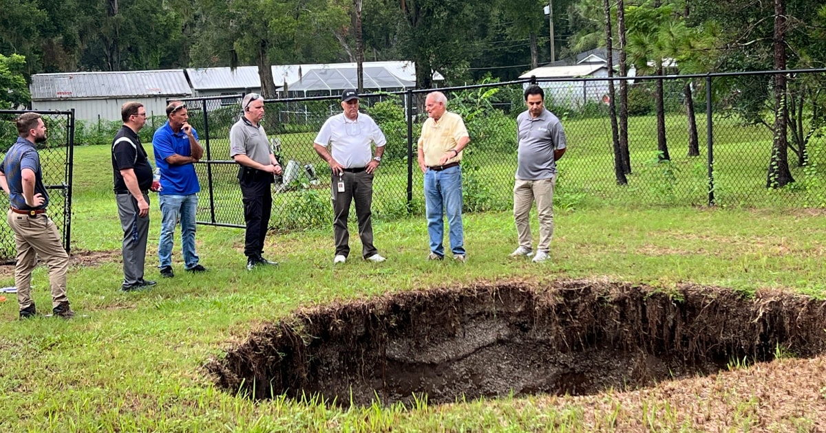A Florida sinkhole that killed a man in 2013 opens for a third time