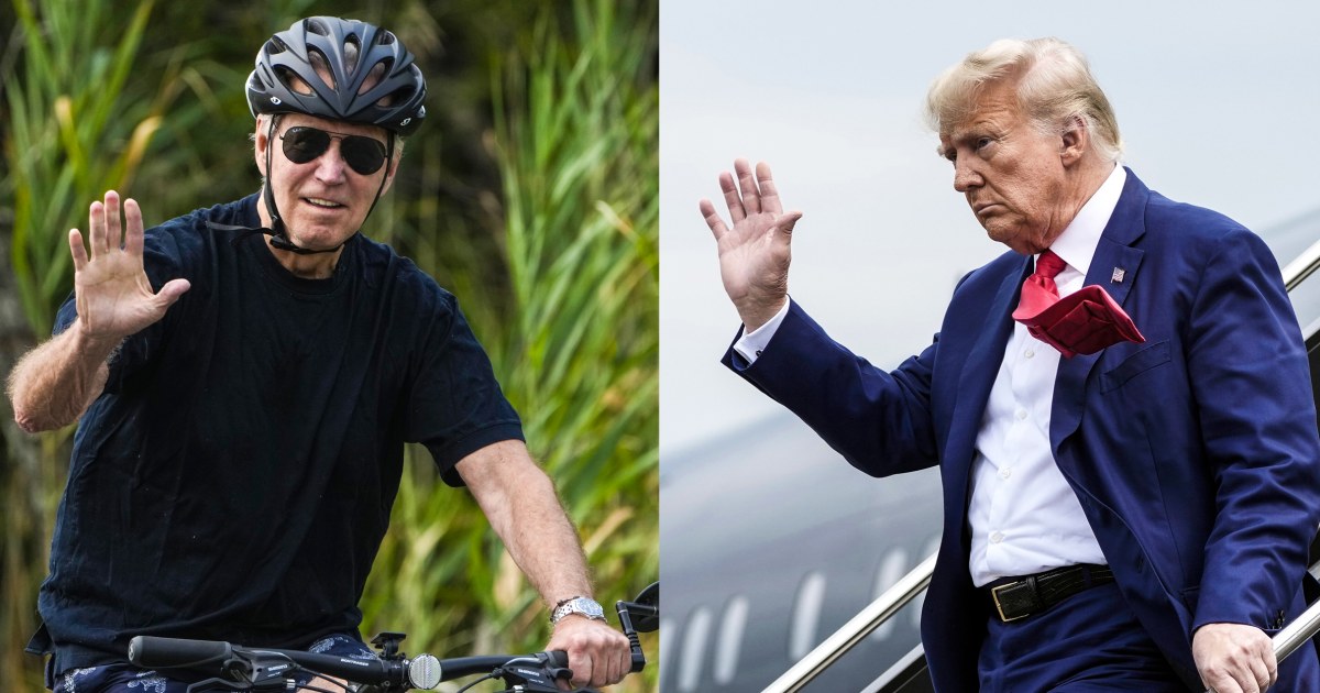 As Trump went to court, Biden went for a bike ride