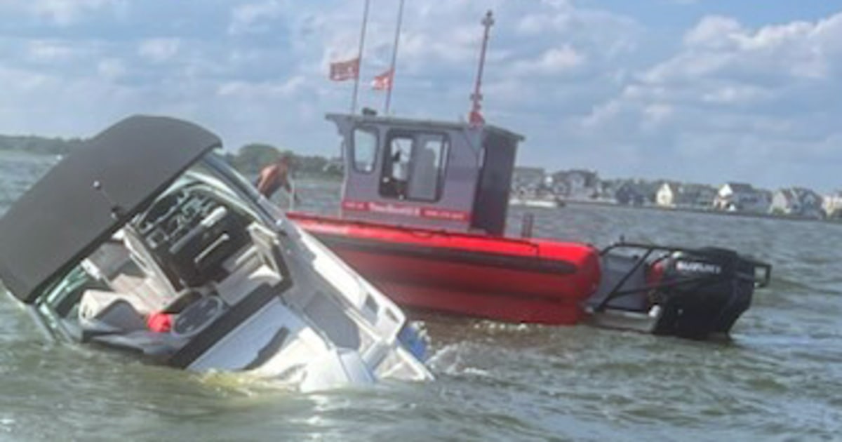Coast Guard rescues 4 people and a dog from a sinking boat in New Jersey