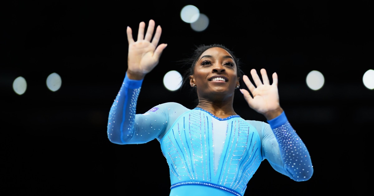 Simone Biles lands historic vault as she leaps back onto the world stage
